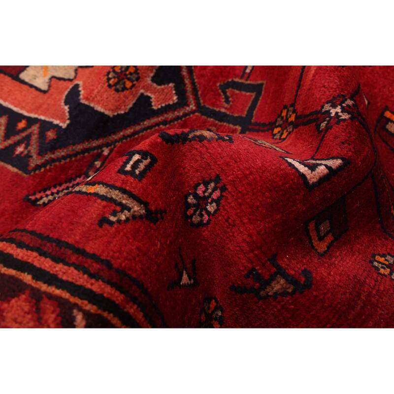 ECARPETGALLERY Hand-knotted Andelz Red Wool Rug - 3'6 x 9'11