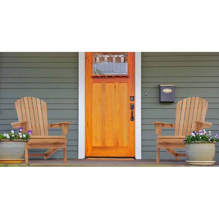 Wooden Outdoor Folding Adirondack Chair Set of 2/4 Wood Lounge Patio Chair for Garden,Half Assembled Backrest