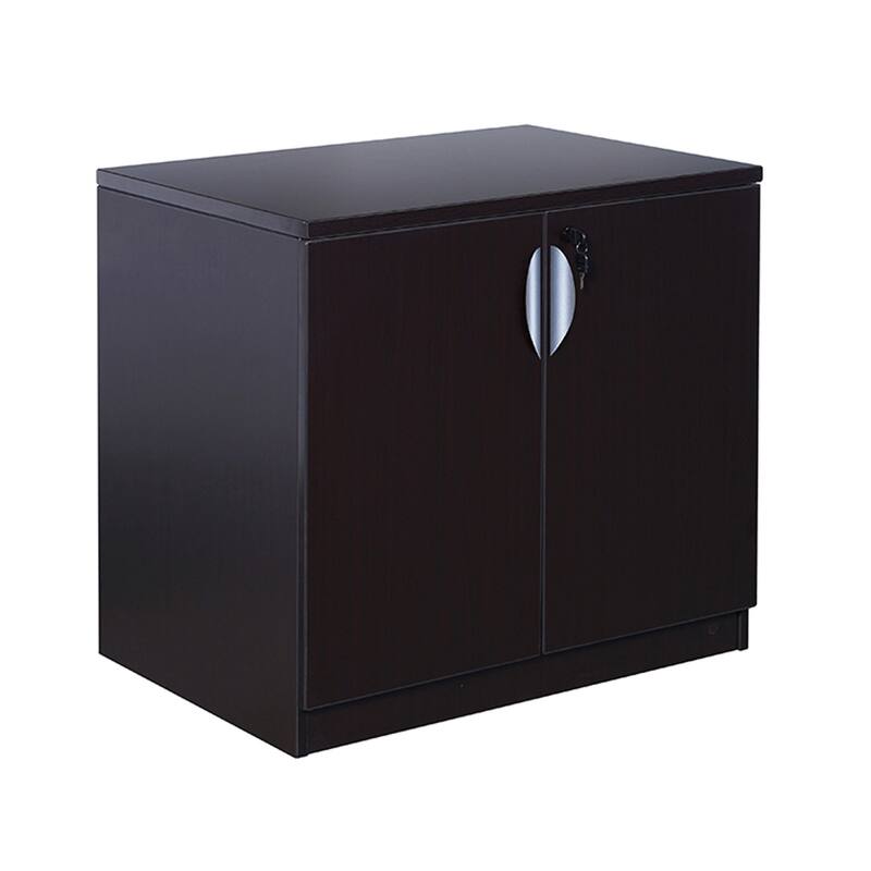 Doe Office Storage Cabinet with 2 Doors, Mocha Brown, 31 Inch Wide