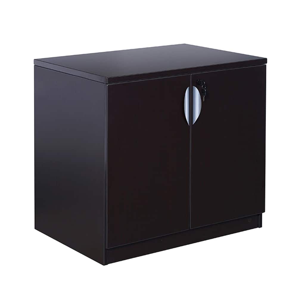 Doe Office Storage Cabinet with 2 Doors, Mocha Brown, 31 Inch Wide