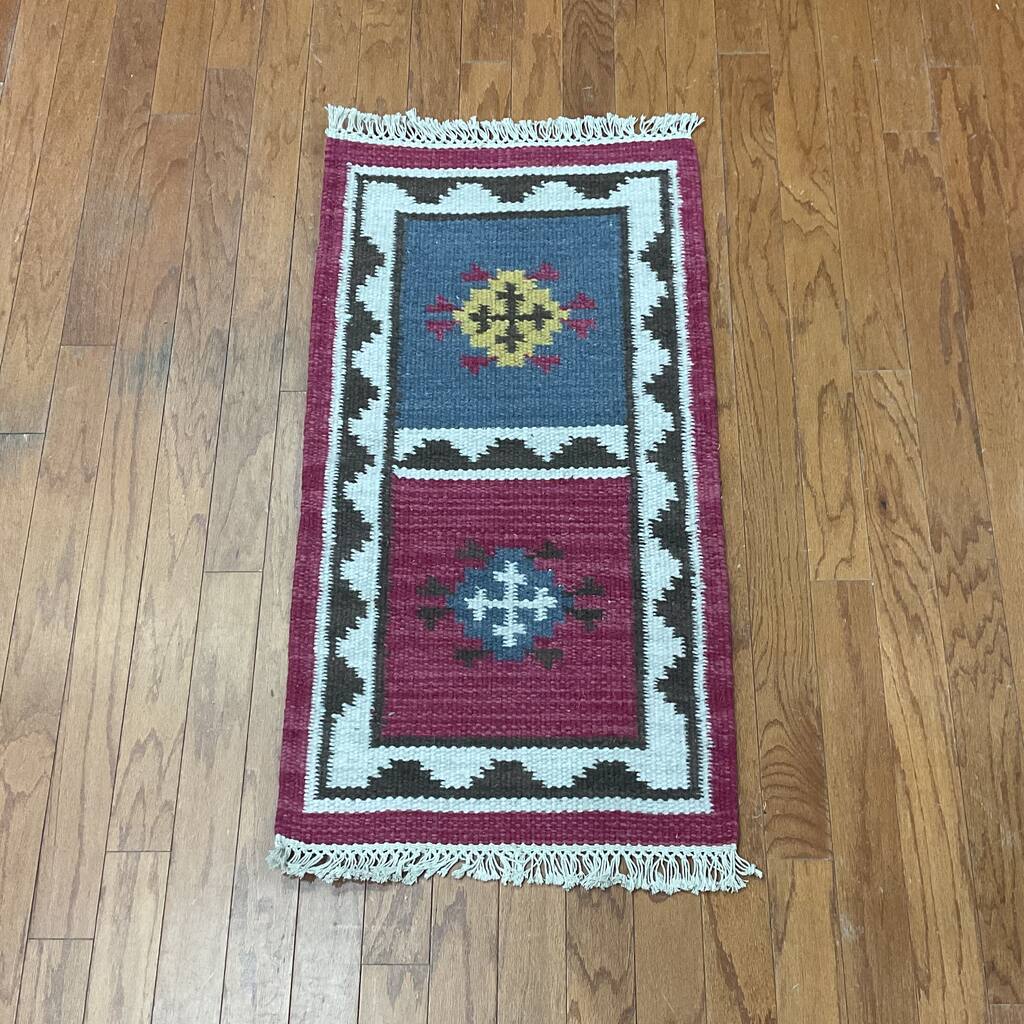 HERAT ORIENTAL Handmade Wool Kilim - 1'8" x 3'3"