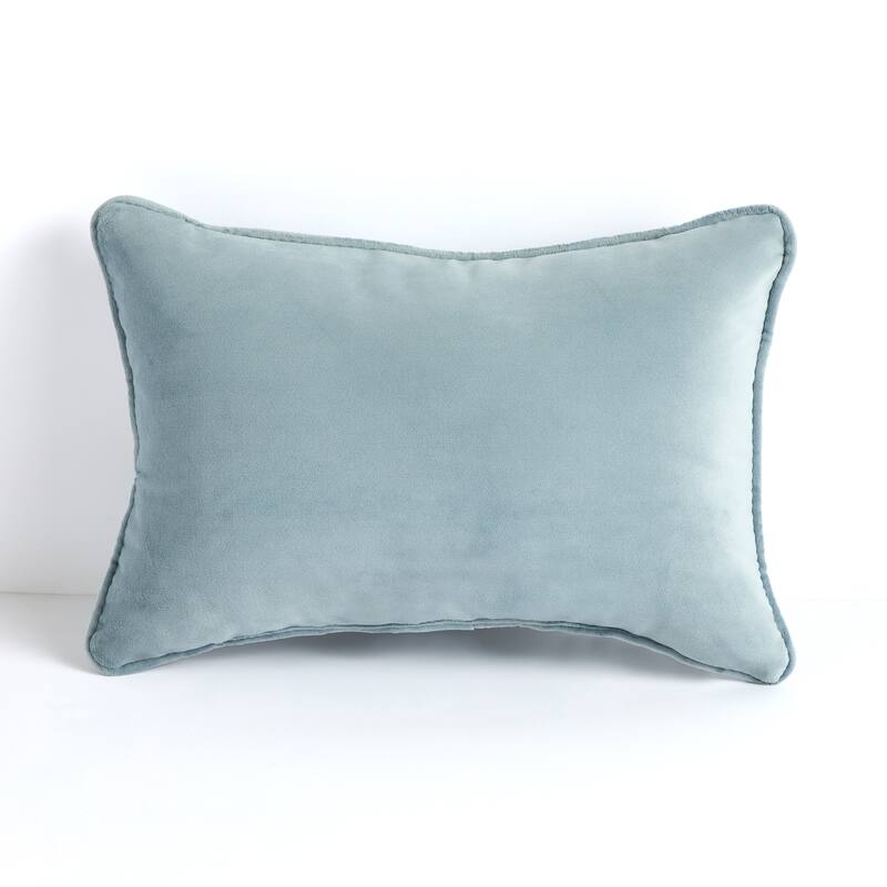 Sorra Home Solid Velvet Indoor Corded Pillow Single