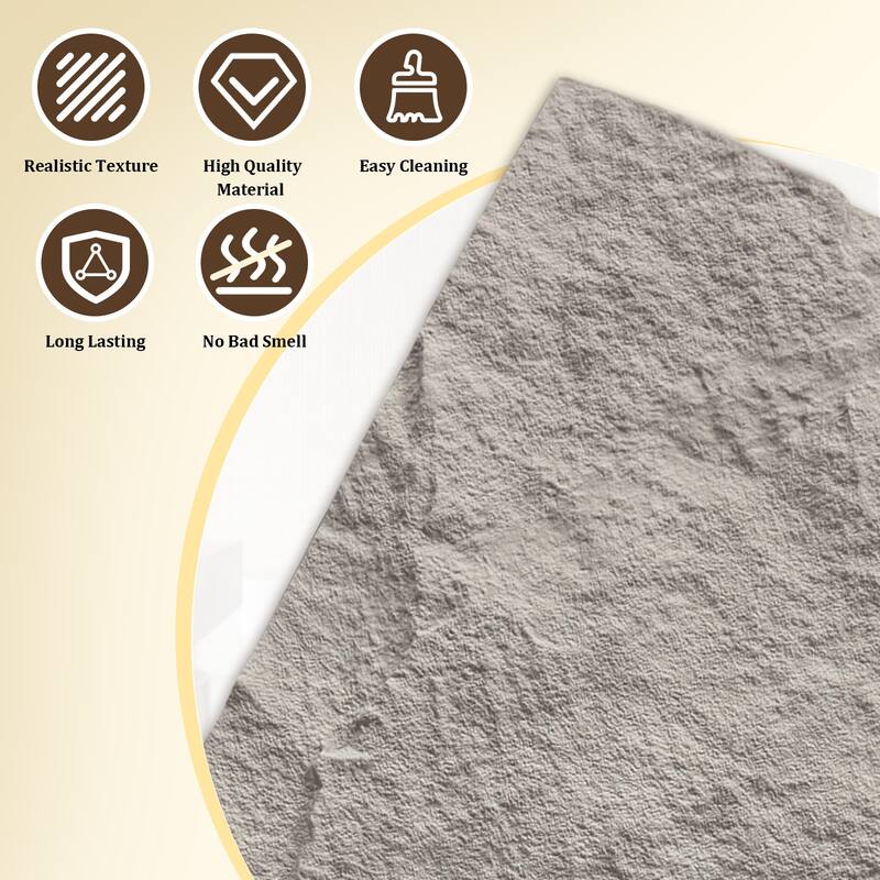 4Pcs 48"x24" 3D Faux Stone Wall Panels Imitation Decorative Wall Tiles for Interior Wall Decor