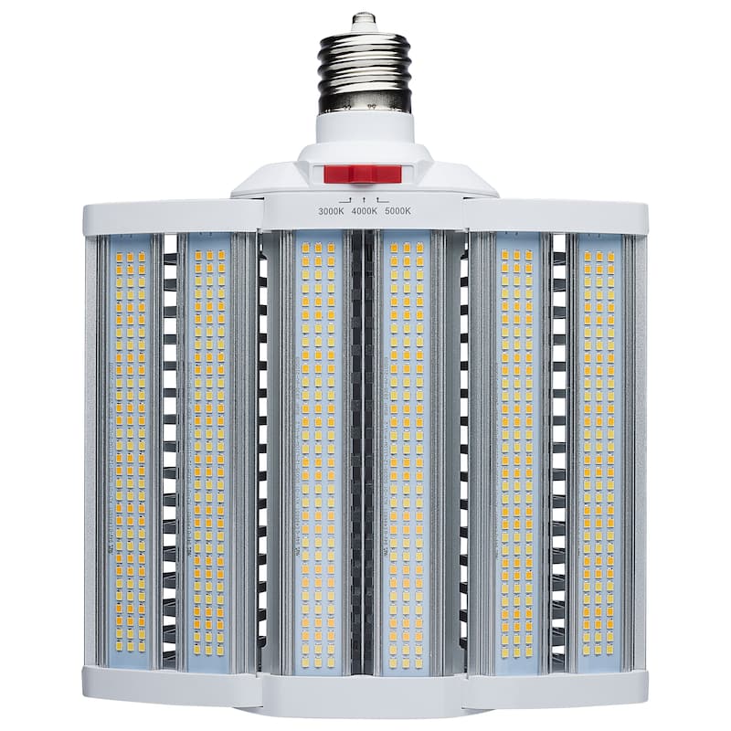 LED Shoe Box Lamp 90/100/110 Wattage Selectable 3K/4K/5K CCT Selectable 120-277V - White - White