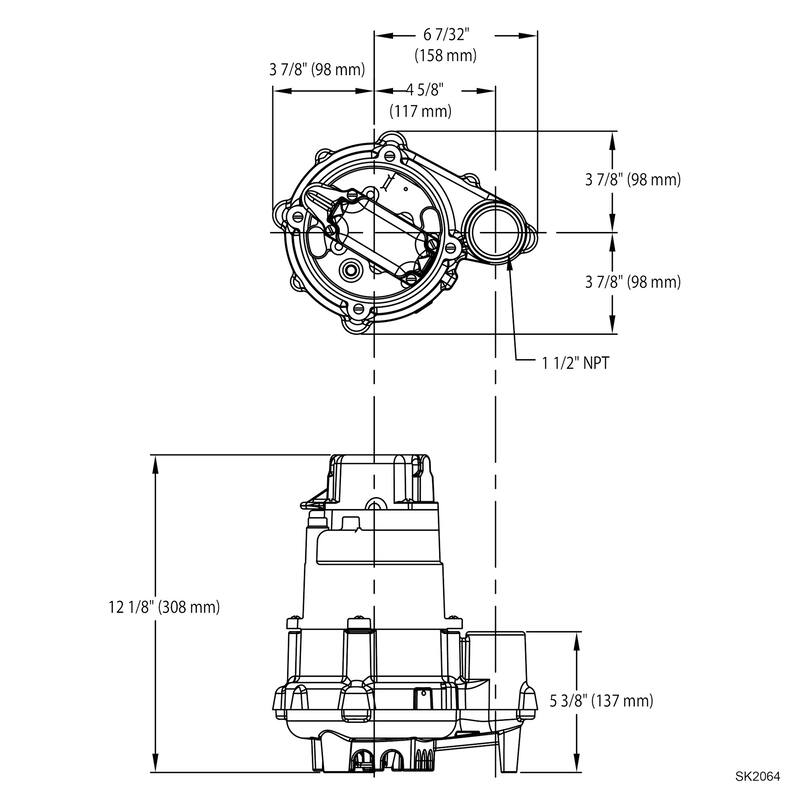 Zoeller Dose-Mate 1/2 HP Effluent Pump with 20' Cord