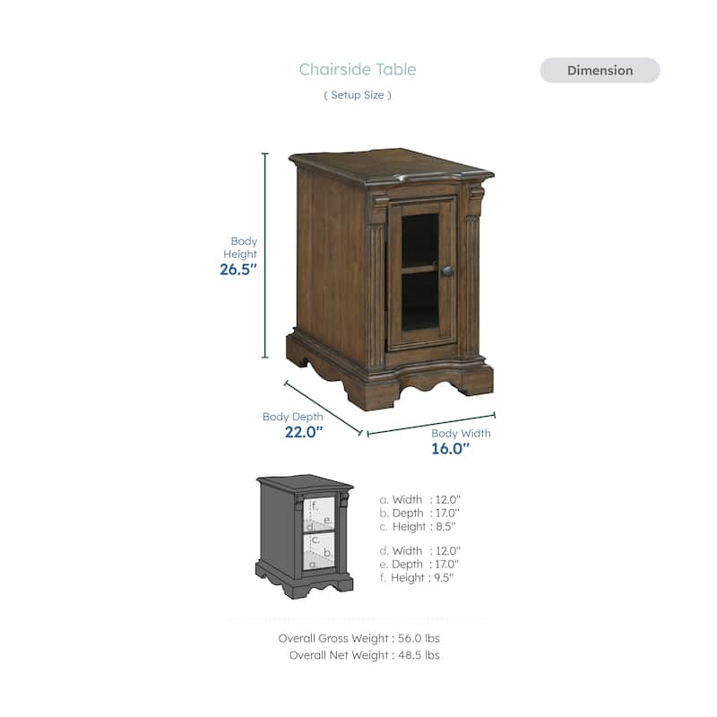 Dionne Rectangular Wood Chairside Table