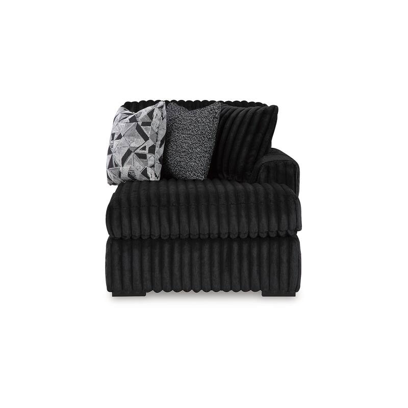 Signature Design by Ashley Midnight-madness Black 2-Piece Sectional Sofa with Chaise - 120" W x 65" D x 40" H