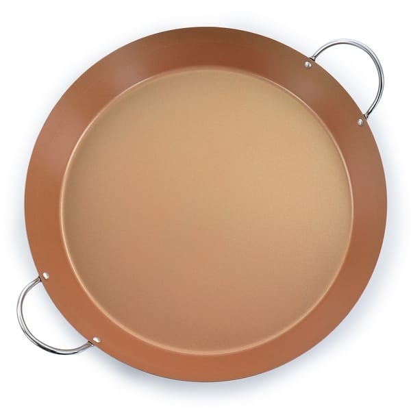 Oster Stonefire Carbon Steel Nonstick 16 Inch Paella Pan in Copper