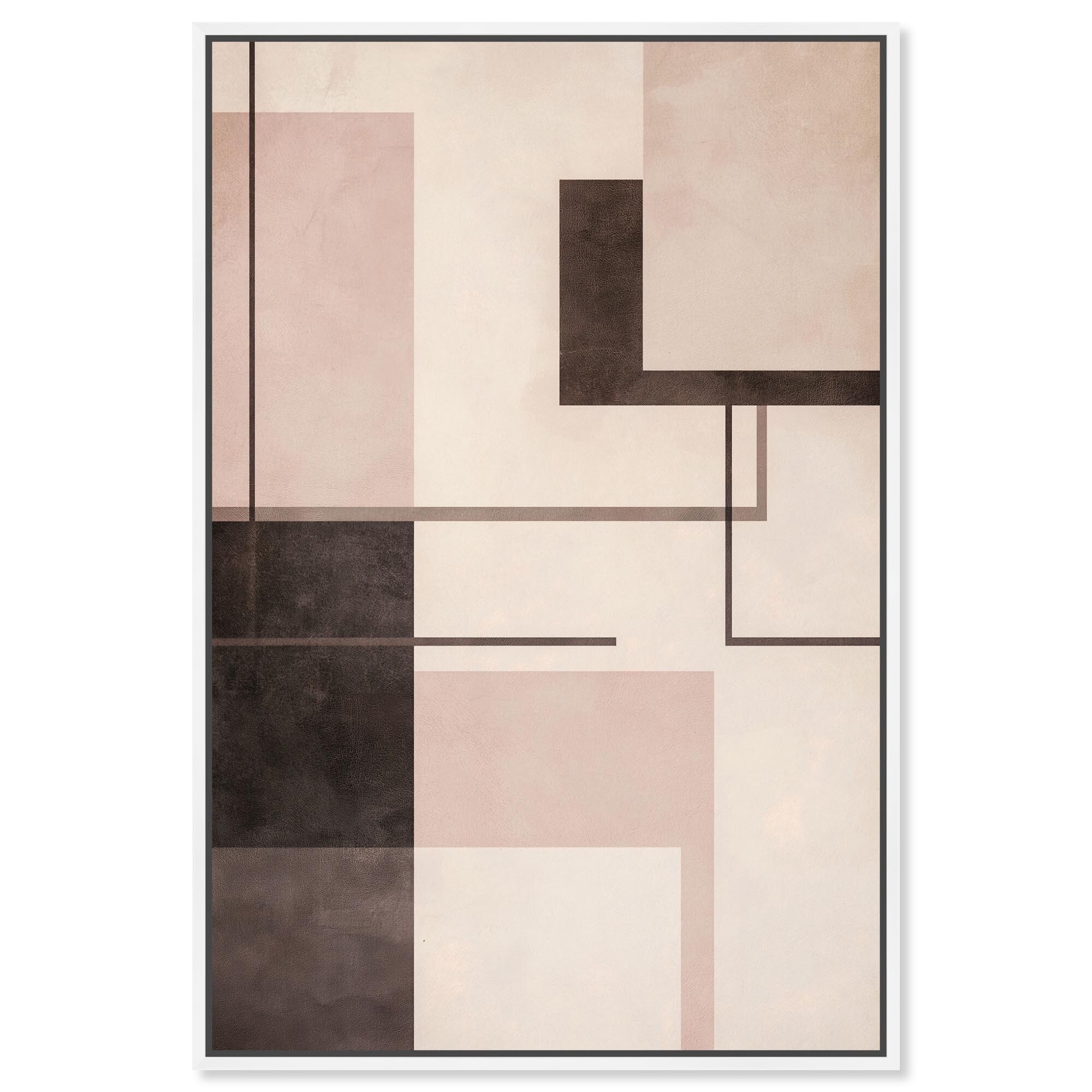 Beauty of a Clean Line Modern Decor Framed Canvas Print by Art Remedy