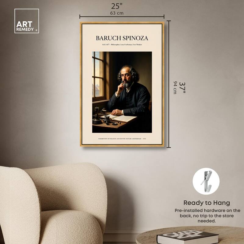 Philosopher Spinoza Canvas by Art Remedy