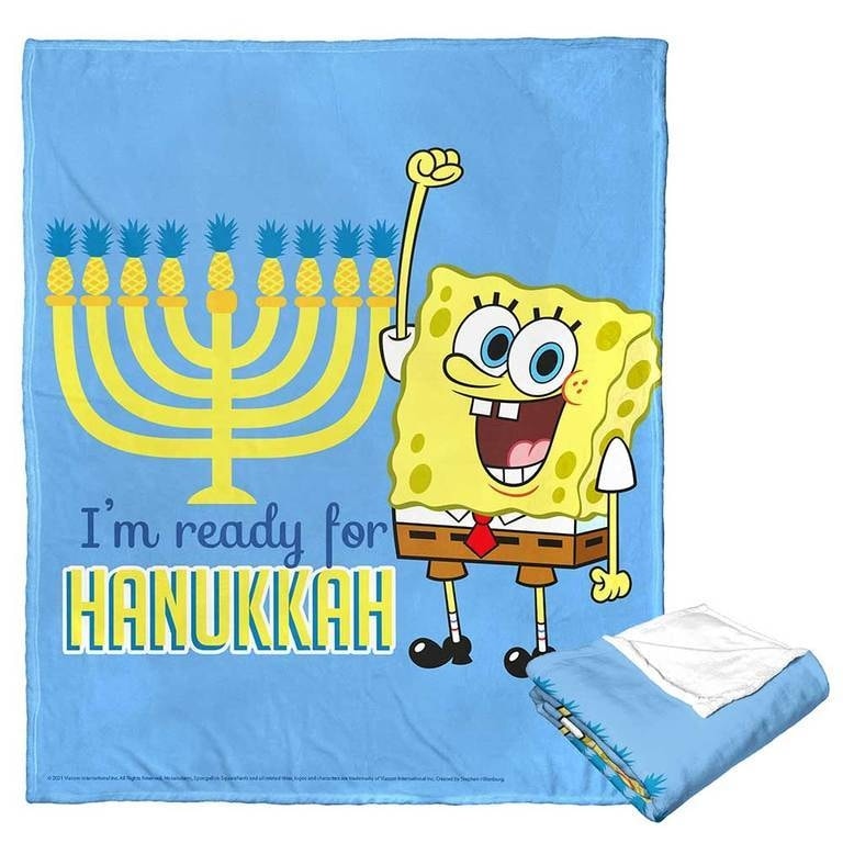 Nickelodeon SpongeBob Best Eight Nights Silk Touch Throw Blanket