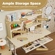 preview thumbnail 8 of 8, Gymax Kids Study Desk w/Tilt Desktop Retractable Book Stand & Pegboard