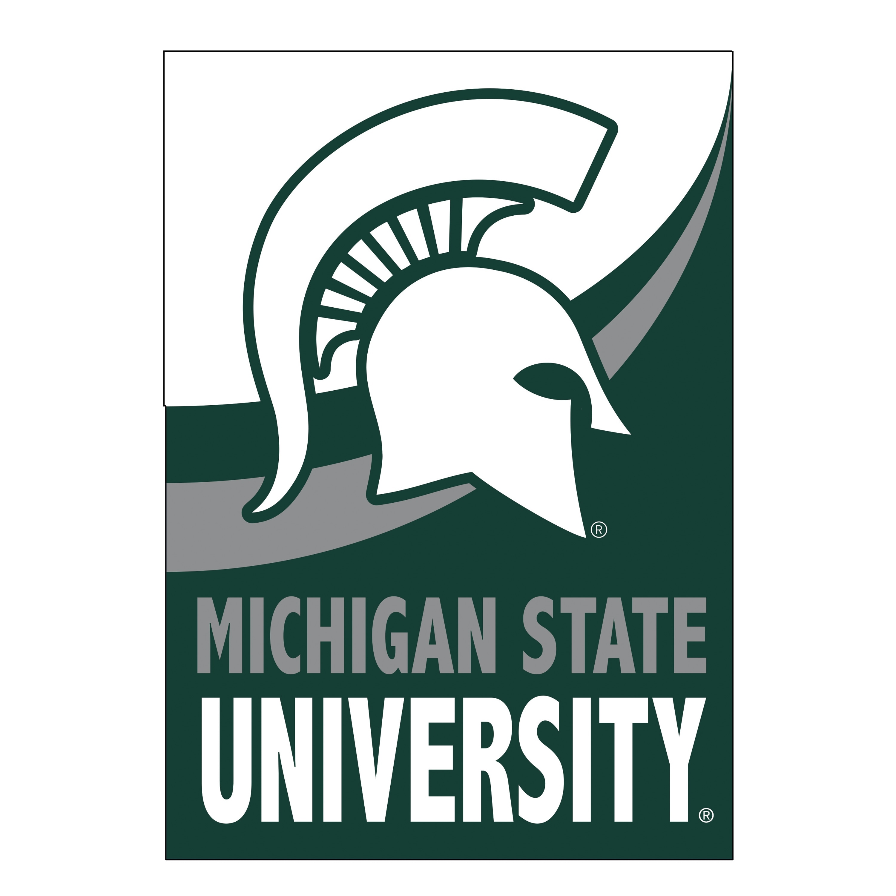 Michigan State University Burlap Flag Garden Size