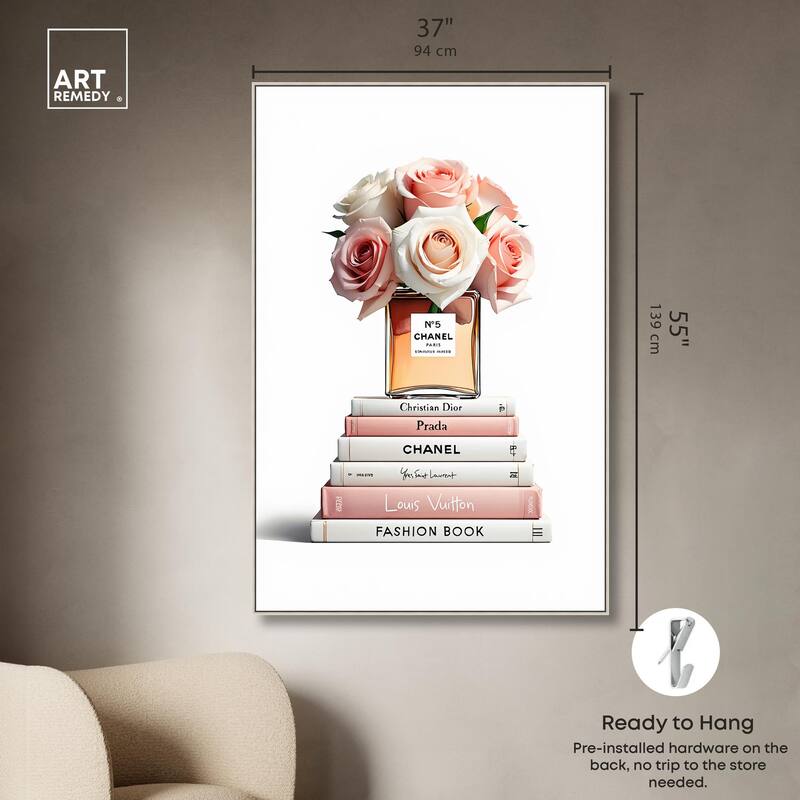 Rose Reads Rouge Canvas by Art Remedy
