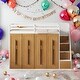 preview thumbnail 2 of 24, Kids and Baby Twin Size Loft Bed with Two-Tone Storage Stairs and Pull-Out Wardrobes