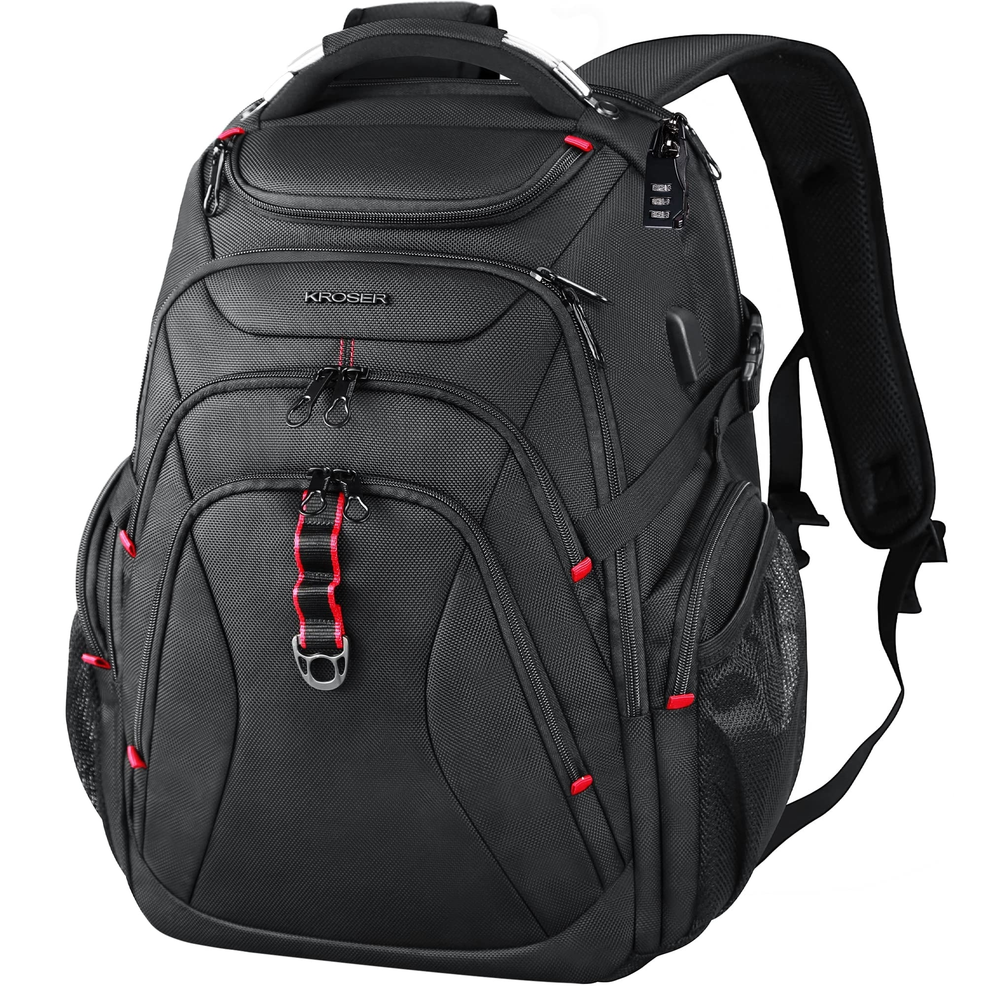 Travel Laptop Backpack 17.3 Inch XL Computer Backpack with Hard Shell Saferoom RFID Pockets Water-Repellent Business