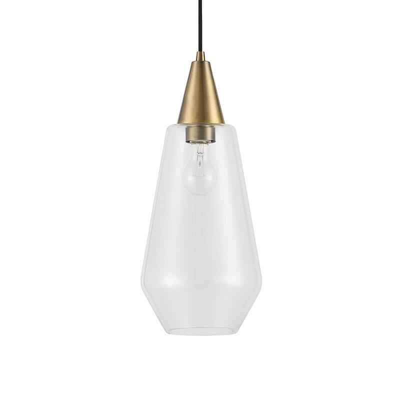 Uttermost Eichler Antique Brass 1 Light Mini Pendant - 18"H x 8"Dia.