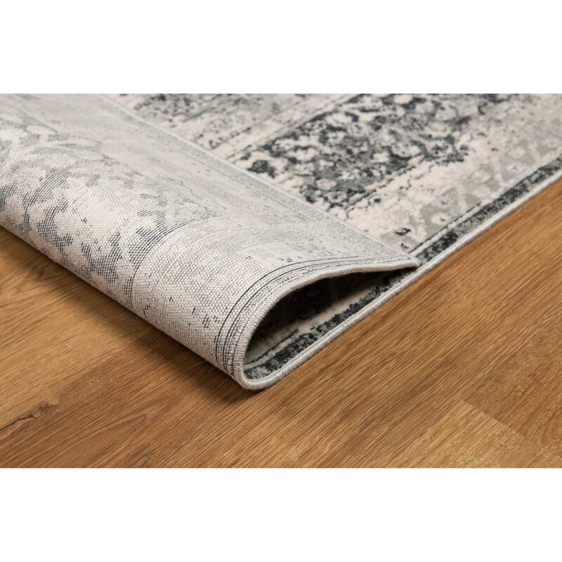 Christian Collection Grey/Cream Area Rug