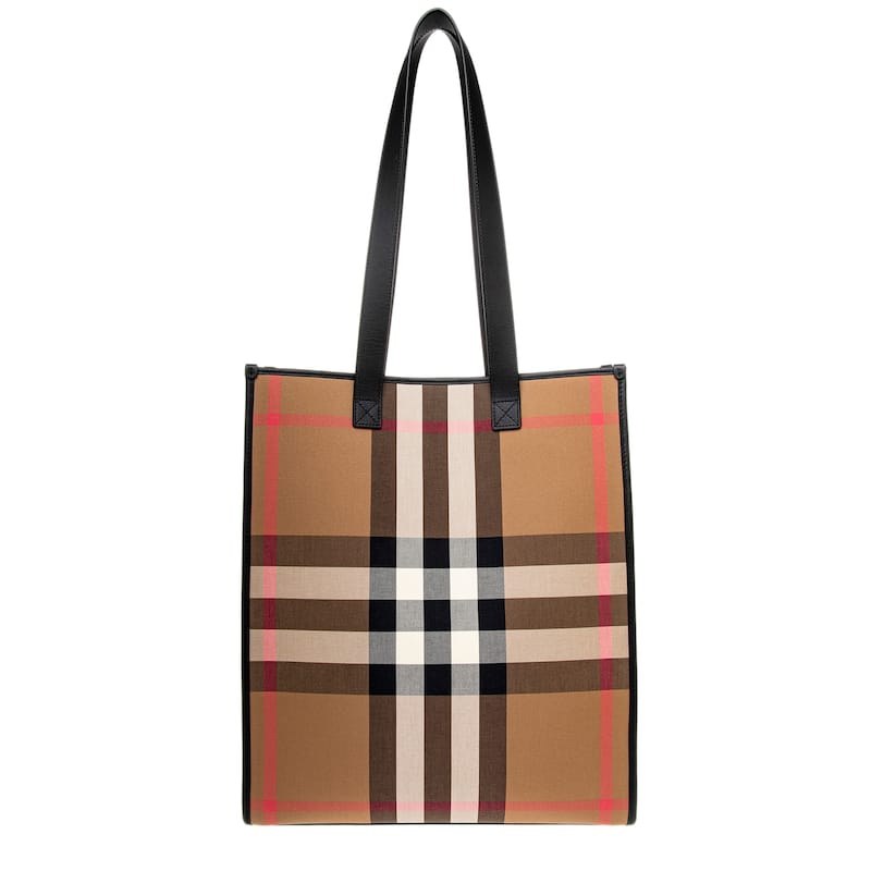 Burberry Check Canvas Tote