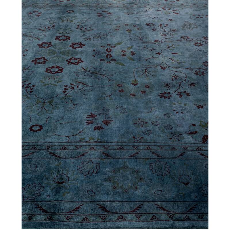 Overdyed One-of-a-Kind Hand-Knotted Area Rug - Gray - 8' 2" x 10' 5"