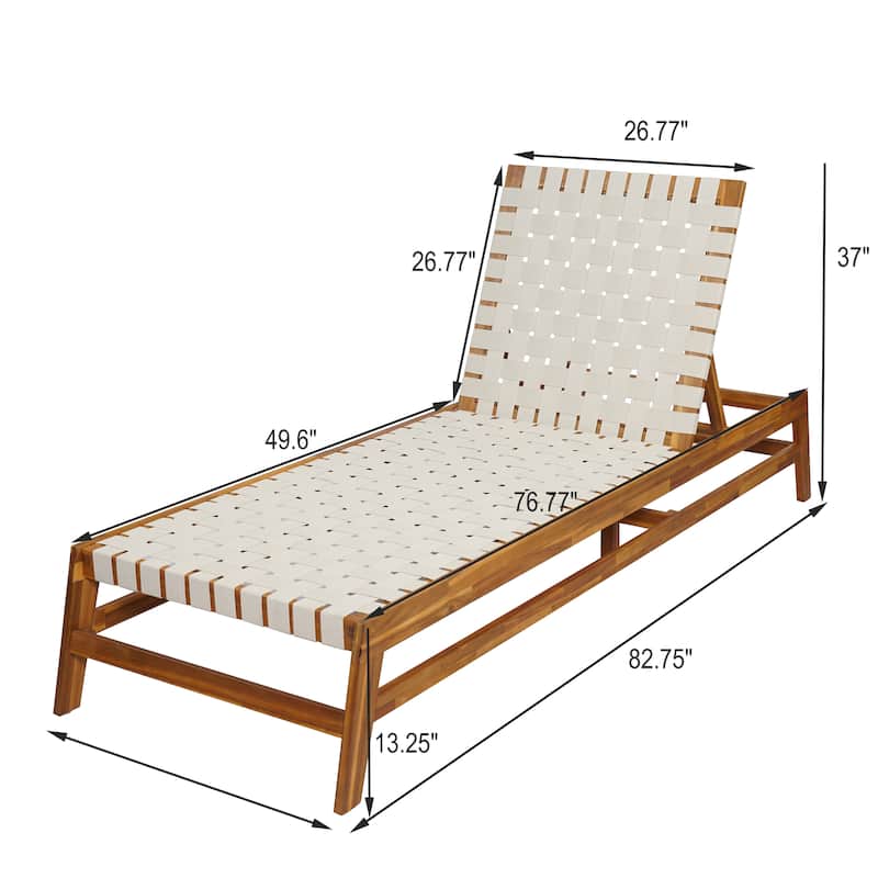 Christopher Knight Home Benfield Outdoor Acacia Wood and Rope Chaise Lounge