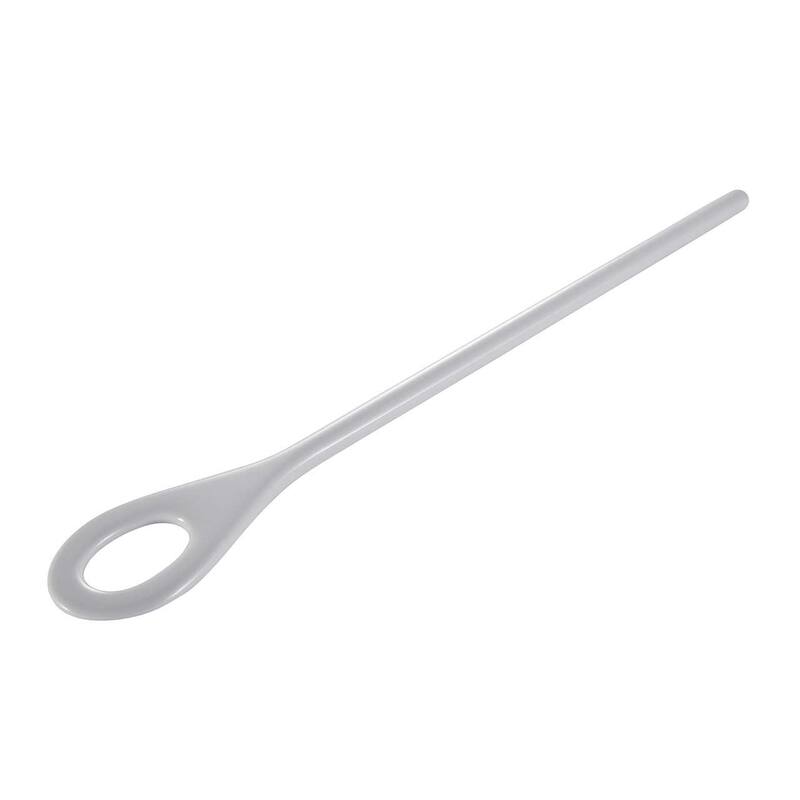 Hutzler 13-inch Long Melamine Oval Blending Spoon - White - White