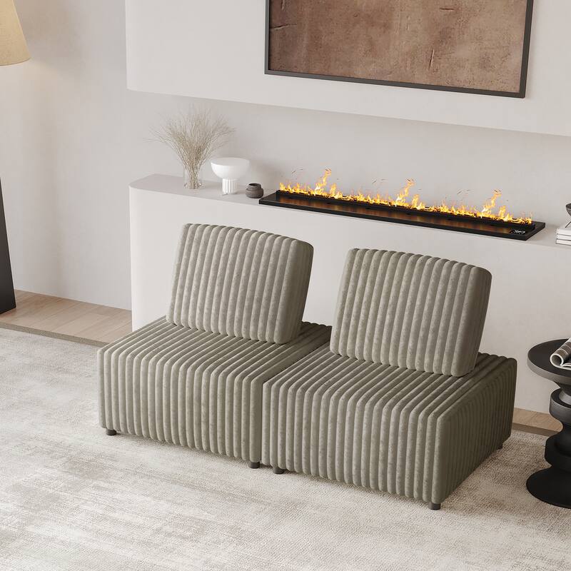 CraftPorch Luxurious Velvet Upholstered 2 Pieces Chair