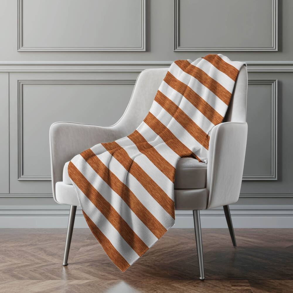 Premium Machine Washable Modern Stripes Sherpa Throw Blanket