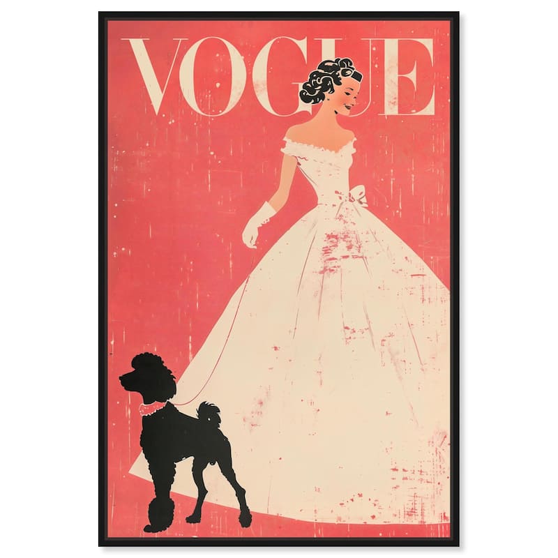 Red and Ivory Cover Canvas by Art Remedy - Black - 16" x 24"