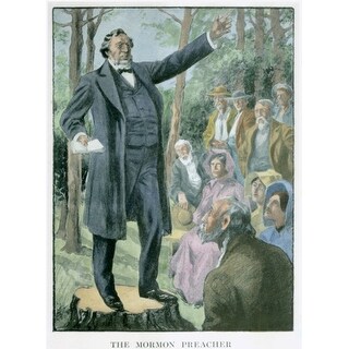 Shop The Mormon Preacher Standing On A Tree Stump Delivering A
