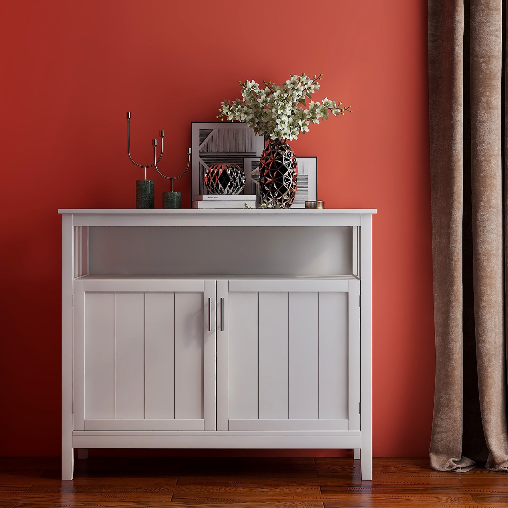 Costzon kitchen storage sideboard dining buffet server cabinet cupboard hot sale