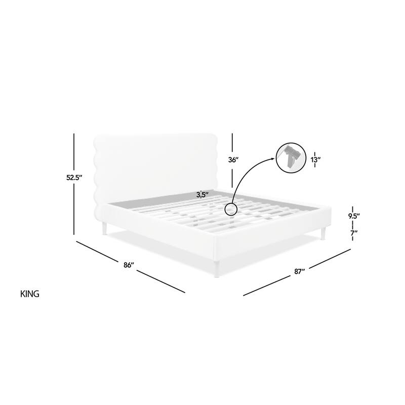Jennifer Taylor Home Stockholm Scallop Platform Bed