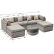 preview thumbnail 31 of 29, COSIEST 7-Piece Outdoor Patio Wicker Sectional Sofa with Coffee Table