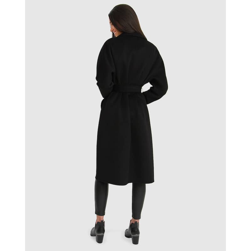 Boss Girl Double-Breasted Lined Wool Coat