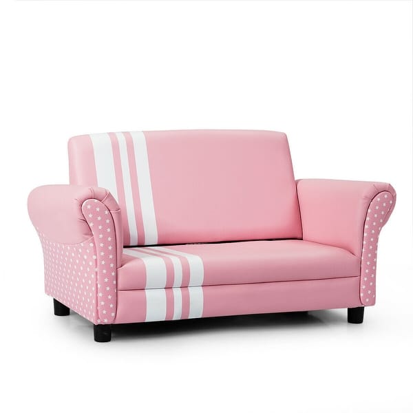 Shop Gymax Pink Foldable Kids Princess Sofa Chair Couch Armchair
