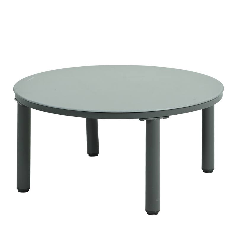 6/8-Piece Half Moon PE Wicker Patio Sectional Set with Dual Coffee Tables