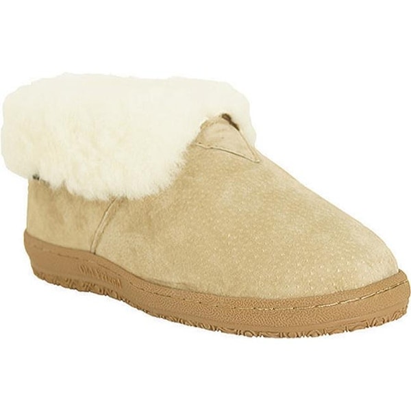 Old Friend Bootee Slipper Chestnut/White