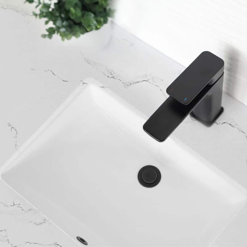 STYLISH Porcelain Rectangular 21 inches Undermount Ceramic Bathroom Sink with Overflow