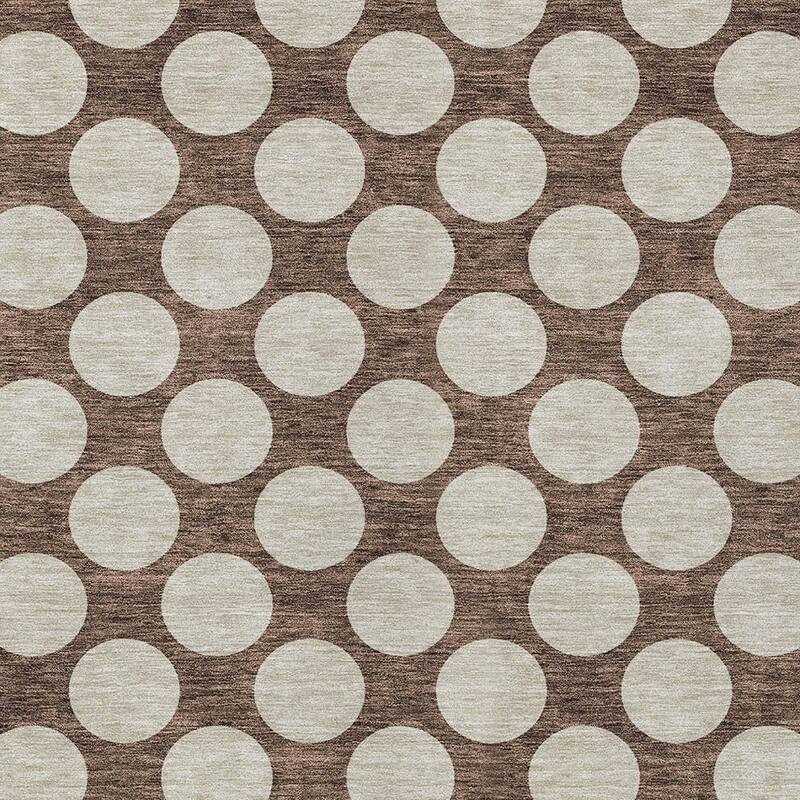 HomeRoots Polka Dot Transitional Rectangle Outdoor Rug