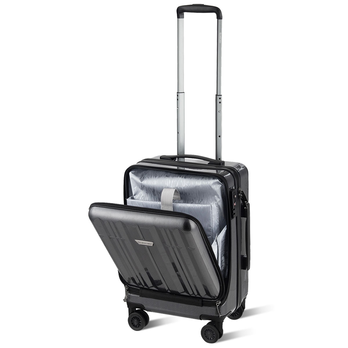 cabin luggage with front pocket