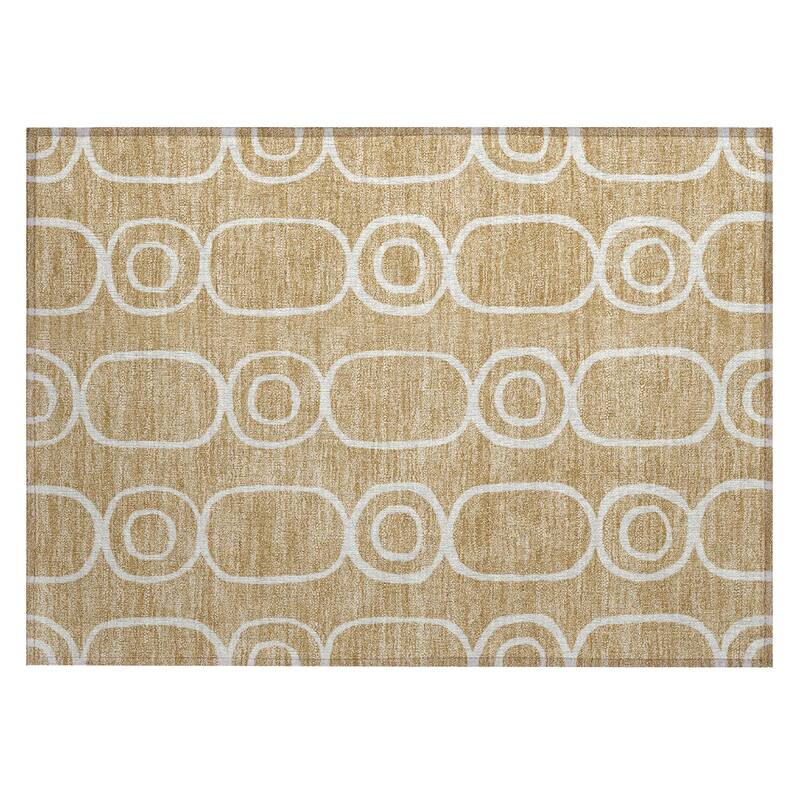 Machine Washable Indoor/ Outdoor Modern Vibe Chantille Rug