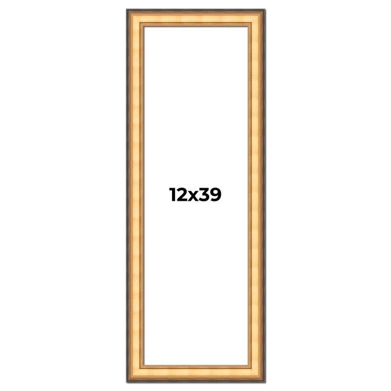 12x39 Frame Gold Plein Aire Solid Wood Picture Frame Width 2 Inches |