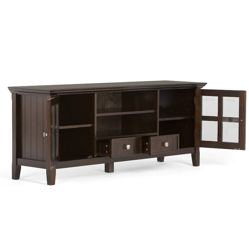 WYNDENHALL Normandy SOLID WOOD 60 inch Wide Transitional TV Media Stand For TVs up to 65 inches - 60'' x 16.5'' x 24