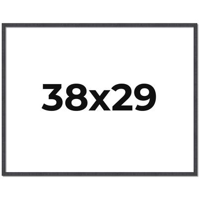 38x29 Frame Brown Solid Wood Picture Frame - Complete Modern Photo
