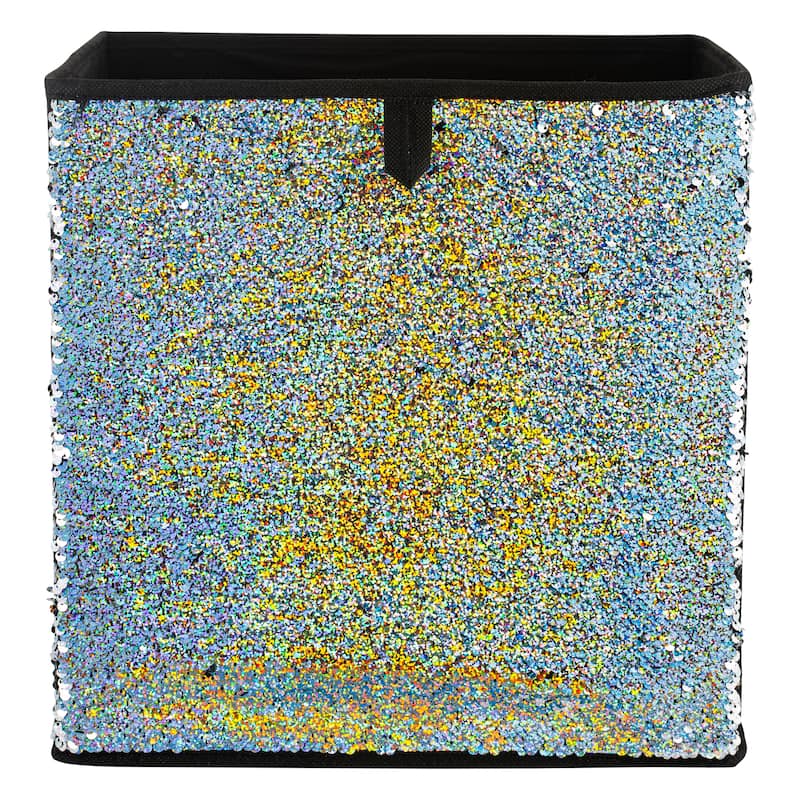 Organize It All Reversible Sequin Storage Cube
