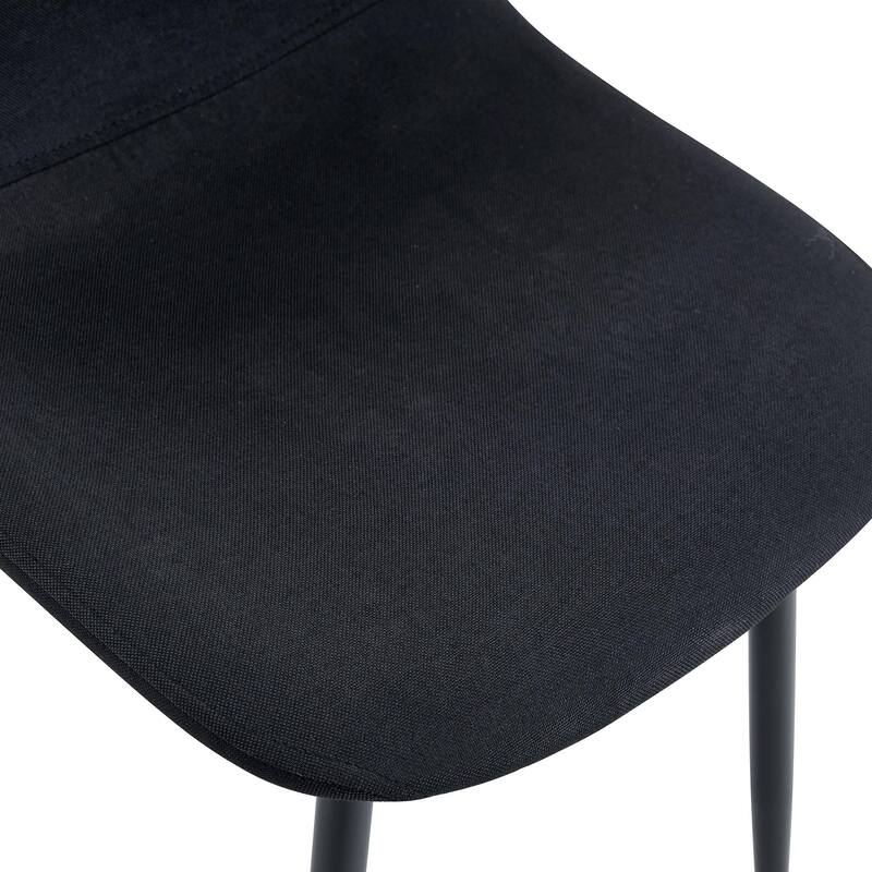 Roomfitters Linen Cotton Dining Chairs with Gold Metal Legs, High Resilience Upholstered Set of 4 for Home