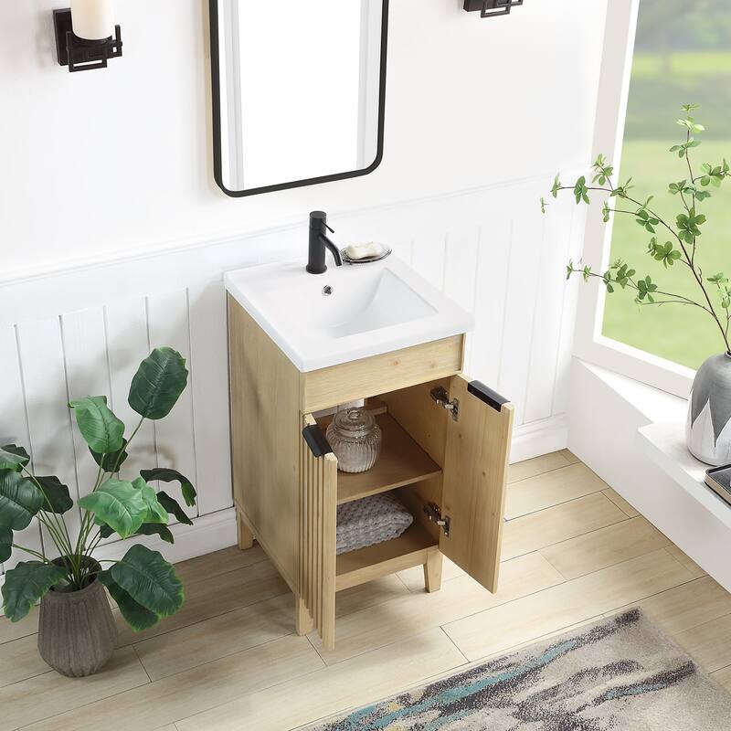 Miseno MV-NM-PALO18-WHT Palos 18" Free Standing Single Basin Vanity