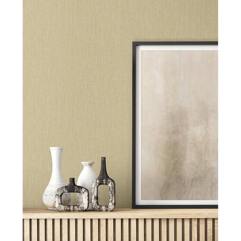 Seabrook Designs Natural Tether Embossed Vinyl Unpasted Wallpaper
