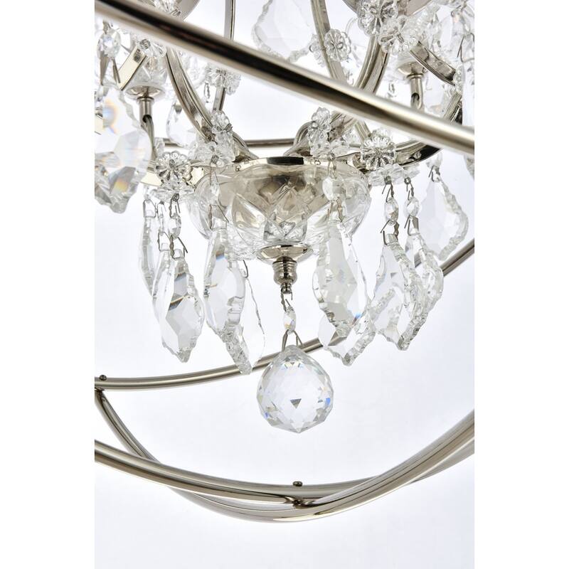 Somette Durham Collection Polished Nickel Gyro Pendant Lamp
