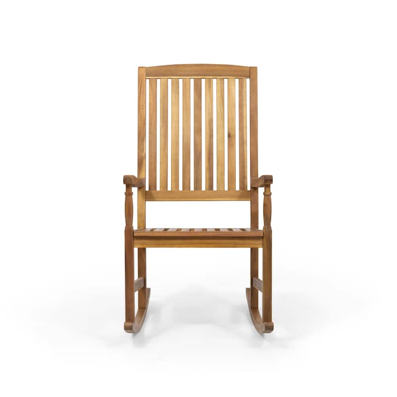 Rocking Chair Outdoor, Outdoor Acacia wood Rocking Chair, Rocker Patio Rocking Chair for Porch, Patio, Balcony